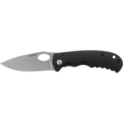 Coast LX237 2-3/4" 3CR13 Stainless Steel Blade Liner Lock Folding Knife W/ Nylon Handle