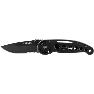 Coast LX240 2-3/4" 7CR17 Stainless Steel Blade Liner Lock Folding Knife W/ Stainless Steel Handle
