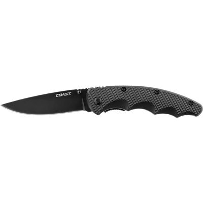 Coast LX315 3-1/4" 7CR17 Stainless Steel Blade Liner Lock Folding Knife W/ Nylon Handle