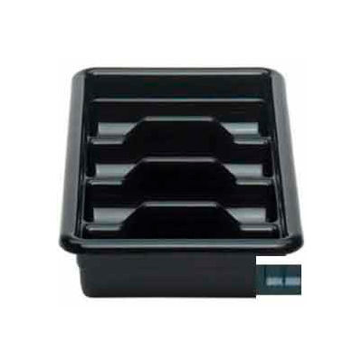 Cambro 1120CBP110 - Cutlery Box, 4 Compartments, 11-3/8"L x 20-7/16"W x 3-3/4"H, Plastic, Black - Pkg Qty 12