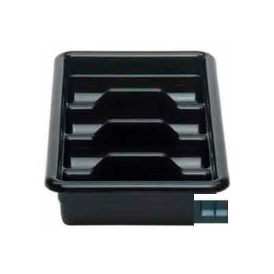 Cambro 1120CBP110 - Cutlery Box, 4 Compartments, 11-3/8"L x 20-7/16"W x 3-3/4"H,  Plastic, Black - Pkg Qty 12