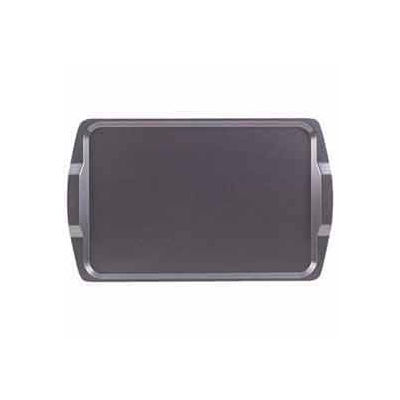 Cambro 1525RST612 - Room Service. Tray, Rectangular, 14" x 21", Low Profile, Brushed Steel - Pkg Qty 12