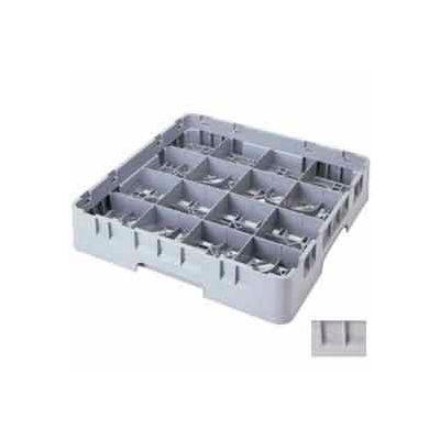 Cambro 16S1114151 - Camrack Glass Rack 16 Compartments 11-3/4" Max. Height Soft Gray NSF - Pkg Qty 2