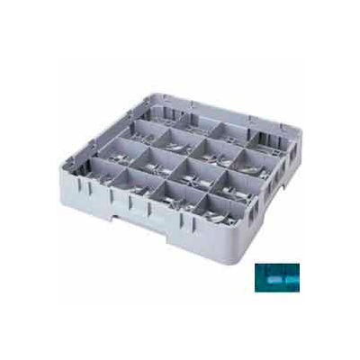 Cambro 16S318414 - Camrack Glass Rack 16 Compartments 3-5/8" Max. Height Teal NSF - Pkg Qty 5