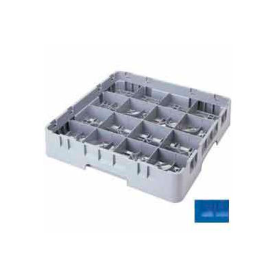 Cambro 16S738168 - Camrack Glass Rack 16 Compartments 7-3/4" Max. Height Blue NSF - Pkg Qty 3