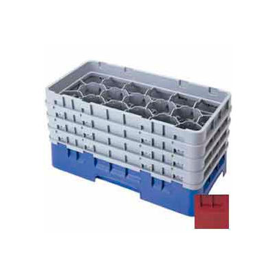 Cambro 17HS958416 - Camrack Glass Rack 17 Compartments 10-1/8" Max. Height Cranberry - Pkg Qty 2