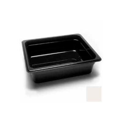 Cambro 24CW148 - Camwear Food Pan, 1/2 Size, 4" Deep, Polycarbonate, White, NSF - Pkg Qty 6