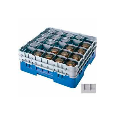 Cambro 25S1058151 - Camrack Glass Rack Low Profile 25 Compartments 11" Max. Height Soft Gray - Pkg Qty 2