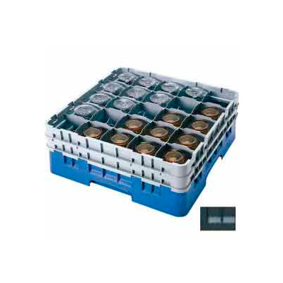 Cambro 25S434110 - Camrack Glass Rack 25 Compartments 5-1/4" Max. Height Black NSF - Pkg Qty 4