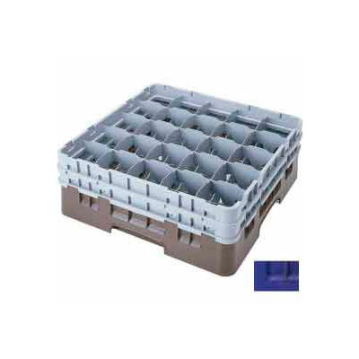 Cambro 25S534186 - Camrack Glass Rack Low Profile 25 Compartments 6-1/8" Max. Ht. Navy Blue - Pkg Qty 4
