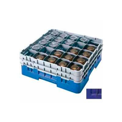 Cambro 25S800186 - Camrack Glass Rack 25 Compartments 8-1/2" Max. Height Navy Blue - Pkg Qty 2