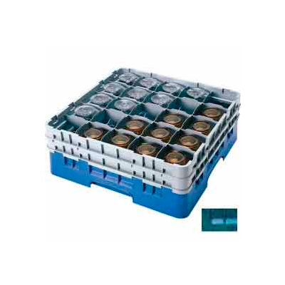Cambro 25S958414 - Camrack Glass Rack 25 Compartments 10-1/8" Max. Height Teal NSF - Pkg Qty 2
