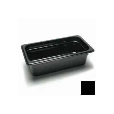 Cambro 34CW110 - Camwear Food Pan, Plastic, 1/3 Size, 4" Deep, Polycarbonate, Black, NSF - Pkg Qty 6