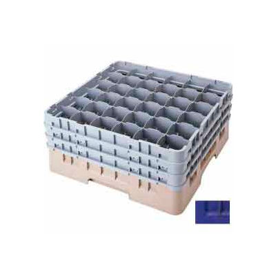 Cambro 36S434186 - Camrack Glass Rack Low Profile 36 Compartments 5-1/4" Max. Height Navy Blue - Pkg Qty 4