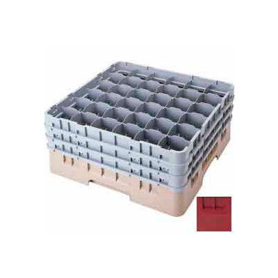 Cambro 36S534416 - Camrack Glass Rack Low Profile 36 Compartments 6-1/8" Max. Ht., Cranberry - Pkg Qty 4