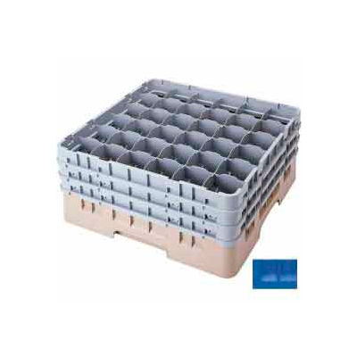 Cambro 36S900168 - Camrack Glass Rack Low Profile 36 Compartments 9-3/8" Max. Height Blue - Pkg Qty 2