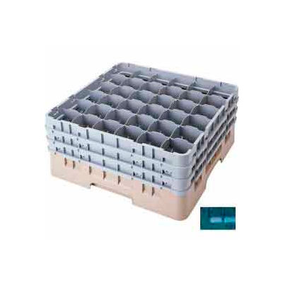 Cambro 36S900414 - Camrack Glass Rack Low Profile 36 Compartments 9-3/8" Max. Height Teal NSF - Pkg Qty 2