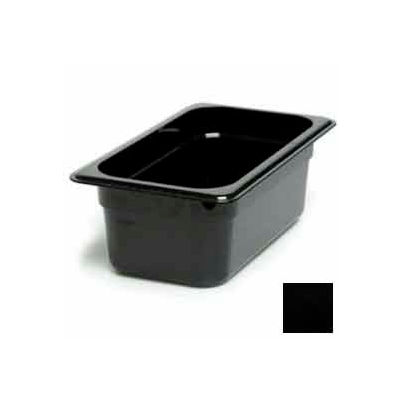 Cambro 44CW110 - Camwear Food Pan, Plastic, 1/4 Size, 4" Deep, Polycarbonate, Black, NSF - Pkg Qty 6