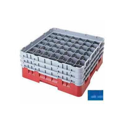 Cambro 49S958168 - Camrack Glass Rack 49 Compartments 10-1/8" Max. Height, Blue - Pkg Qty 2
