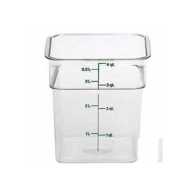 Cambro 4SFSCW135 - Camsquare Food Container, 4 Qt., 7-1/4 x 7-1/4 x 7-3/8, Clear - Pkg Qty 6