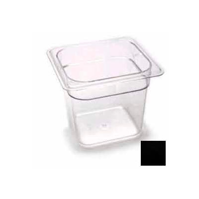 Cambro 66CW110 - Camwear Food Pan, Plastic, 1/6 Size, 6" Deep, Polycarbonate, Black, NSF - Pkg Qty 6