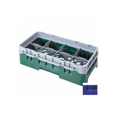 Cambro 8HS434186 - Camrack Glass Rack 8 Compartments 5-1/4" Max. Height Navy Blue NSF - Pkg Qty 4