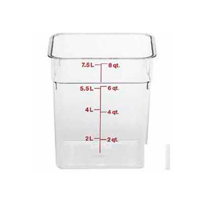 Cambro 8SFSCW135 - Square Food Container, 8 Quart, Clear - Pkg Qty 6