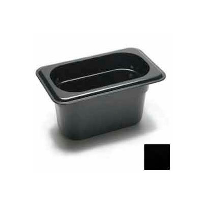 Cambro 94CW110 - Food Pan, Plastic, 1/9 Size, 4" Deep, Black - Pkg Qty 6