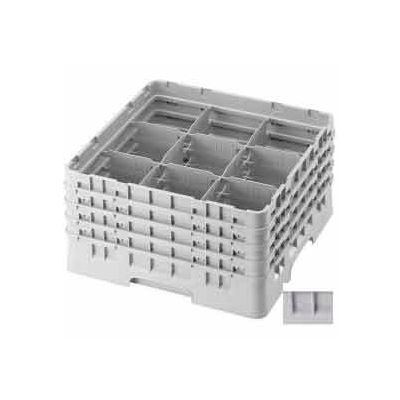 Cambro 9S1114151 - Camrack Glass Rack 9 Compartments 11-3/4" Max. Height Soft Gray NSF - Pkg Qty 2