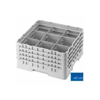 Cambro 9S434168 - Camrack Glass Rack 9 Compartments 5-1/4" Max. Height Blue - Pkg Qty 4