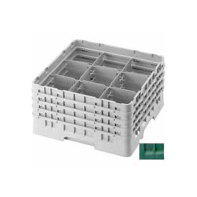 Cambro 9S958119 - Camrack Glass Rack 9 Compartments 10-1/8" Max. Height Sherwood Green NSF - Pkg Qty 2