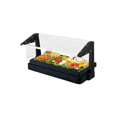 Cambro BBR720110 - Buffet Bar with Sneeze Guard 24 x 73, Black