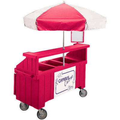Cambro CVC72158 - Camcruiser Vending Cart, 1 full size pan, 6" deep, Hot Red
