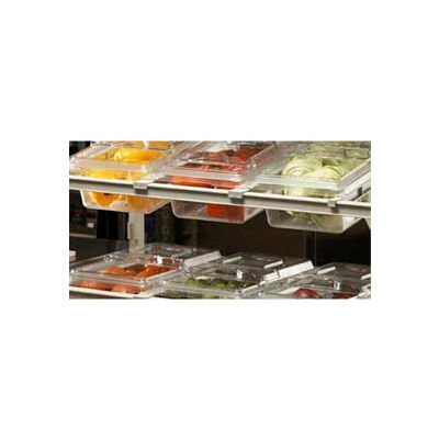 Divider Bar, angled, for Camshelving® Elements, Raised Bar, Speckled Grey