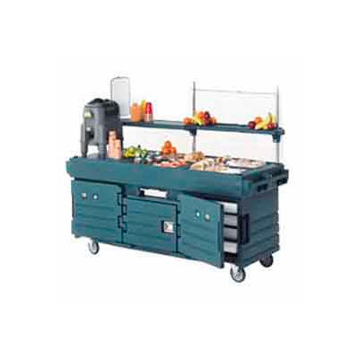 Cambro KVC854519 - CamKiosk Cart 4 Pan Wells, 85-1/8" x 33-1/2" x 70-1/2", Kentucky Green