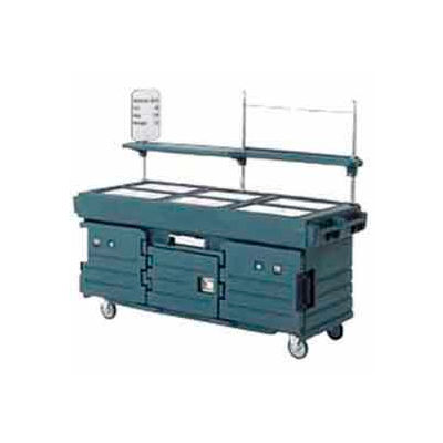 Cambro KVC856192 - CamKiosk Cart 6 Pan Wells, 85-1/8x33-1/2x70-1/2, Granite Green