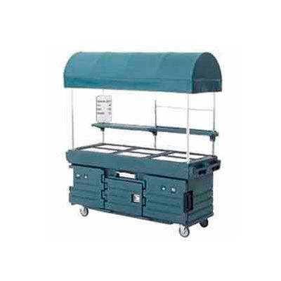 Cambro KVC856C158 - CamKiosk Cart 6 Pan Wells and Canopy, 85-1/8x33-1/2x94, Hot Red