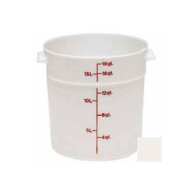 Cambro RFS18148 - Storage Container, Round, 18 Qt., 14-7/8" Dia. x 12" High, White, Polyethylene - Pkg Qty 6