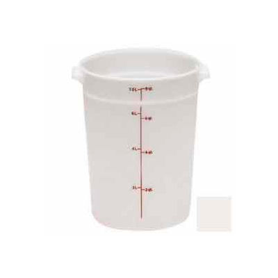 Cambro RFS8148 - Storage Container, Round, 8 Qt., 9-15/16" Dia. x 10-7/8"H, White, Polyethylene - Pkg Qty 12