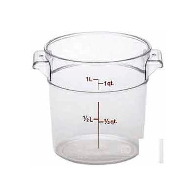 Cambro RFSCW1135 - Round Storage Container, 1 Qt., (Covers Sold Separately), Clear - Pkg Qty 12