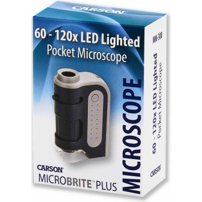 Carson MM-300 Microbrite Plus 60x 120x LED Pocket Microscope 
