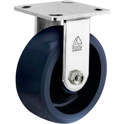 Bassick® Prism Stainless Steel Rigid Caster - Solid Urethane - 4" Dia.