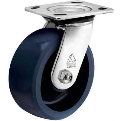 Bassick® Prism Stainless Steel Swivel Caster - Solid Urethane - 4" Dia.