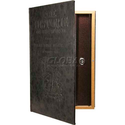 Barska Large Antique Book Diversion Safe CB11992 with Key Lock, 8-3/4"W x 2-3/4"D x 13"H, Brown