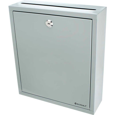 Barska CB12712 Multi Purpose Drop Box 11-1/2"W x 3-1/2"D x 13"H, Gray
