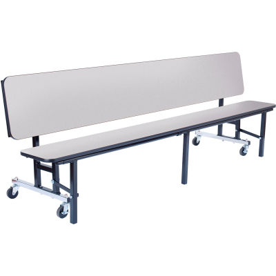 NPS® 7' Mobile Convertible Bench Unit - Particleboard Top - Gray
