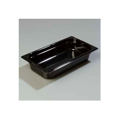 Carlisle 1026003 - Topnotch® One-Third Size Food Pan 12-3/4" x 7", Black - Pkg Qty 6