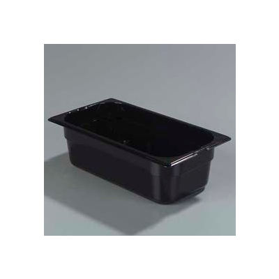 Carlisle 1026103 - Topnotch® One-Third Size Food Pan 12-3/4" x 7", Black - Pkg Qty 6