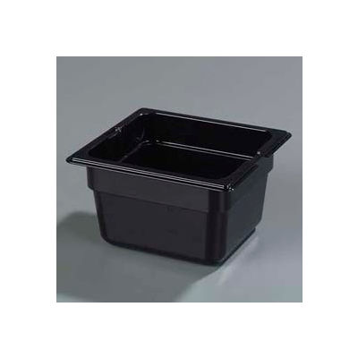 Carlisle 1030103 - Topnotch® 1/6 Size Food Pan 6-25/32" x 6-3/8", Black, 4" Deep - Pkg Qty 6