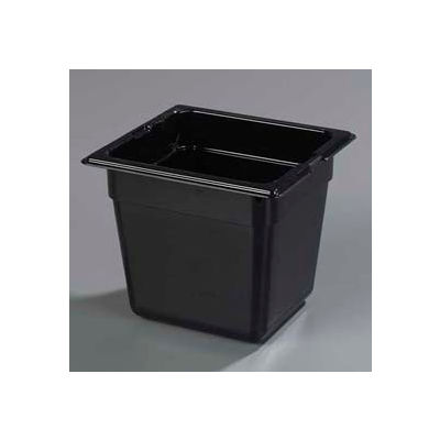 Carlisle 1030203 - Topnotch® 1/6 Size Food Pan 6-25/32" x 6-3/8", Black - Pkg Qty 6